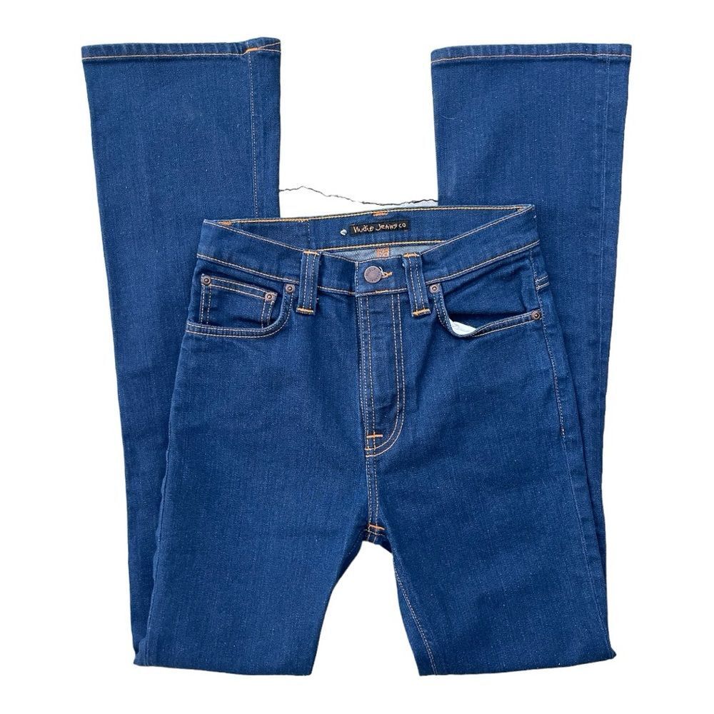 Nudie Jeans SLIM FIT Denim Bootcut Casual Navy Blue. sz 28 x 32.